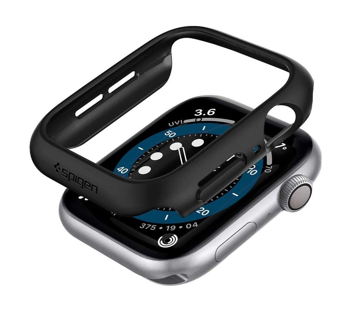 Buy Spigen thin fit apple watch series 6/se/5/4 40mm case - black in Saudi Arabia