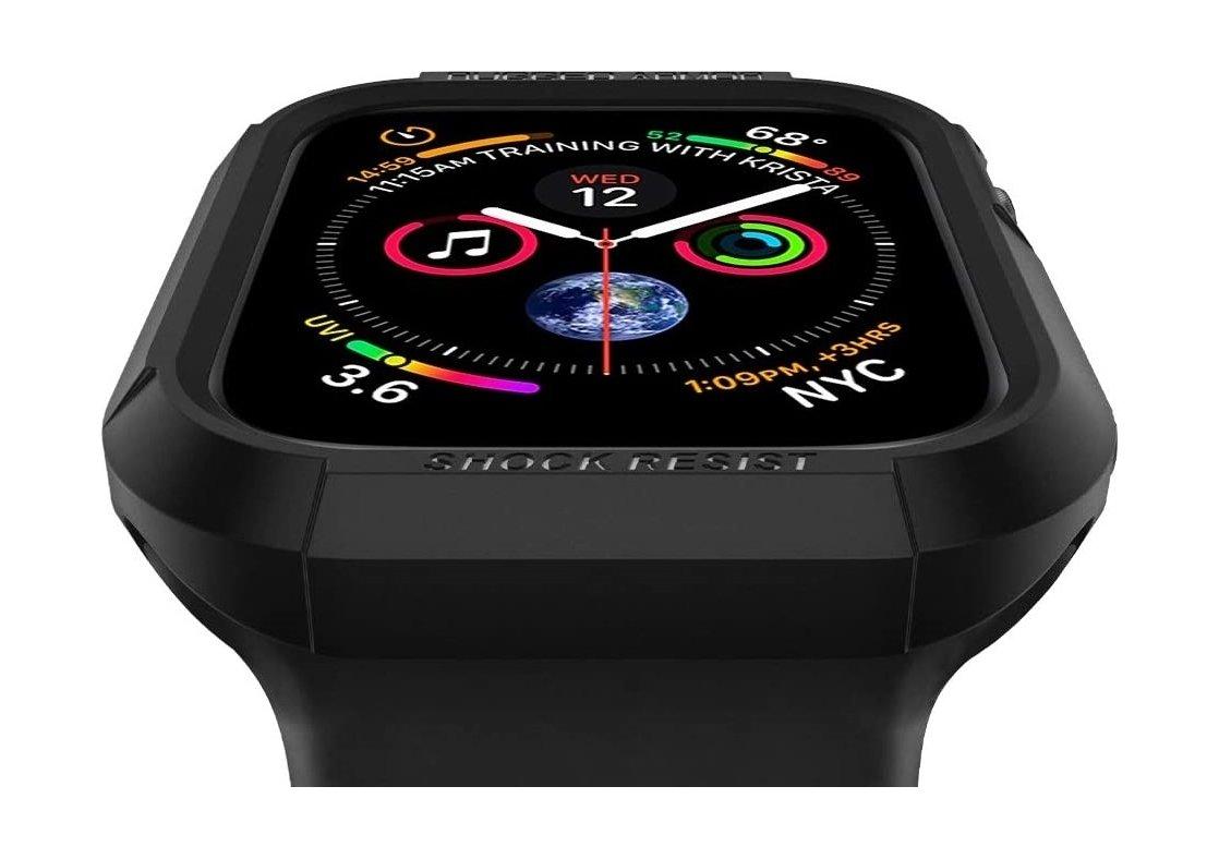 Spigen Rugged Armor Apple Watch 44mm Case - Black