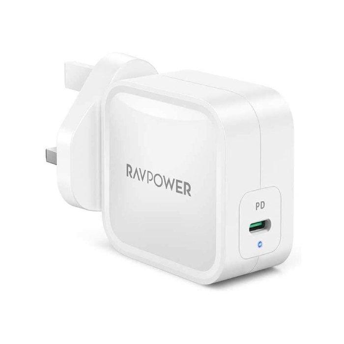 RAVPower Gan PD Pioneer 61W Wall Charger (RP-PC112) - White