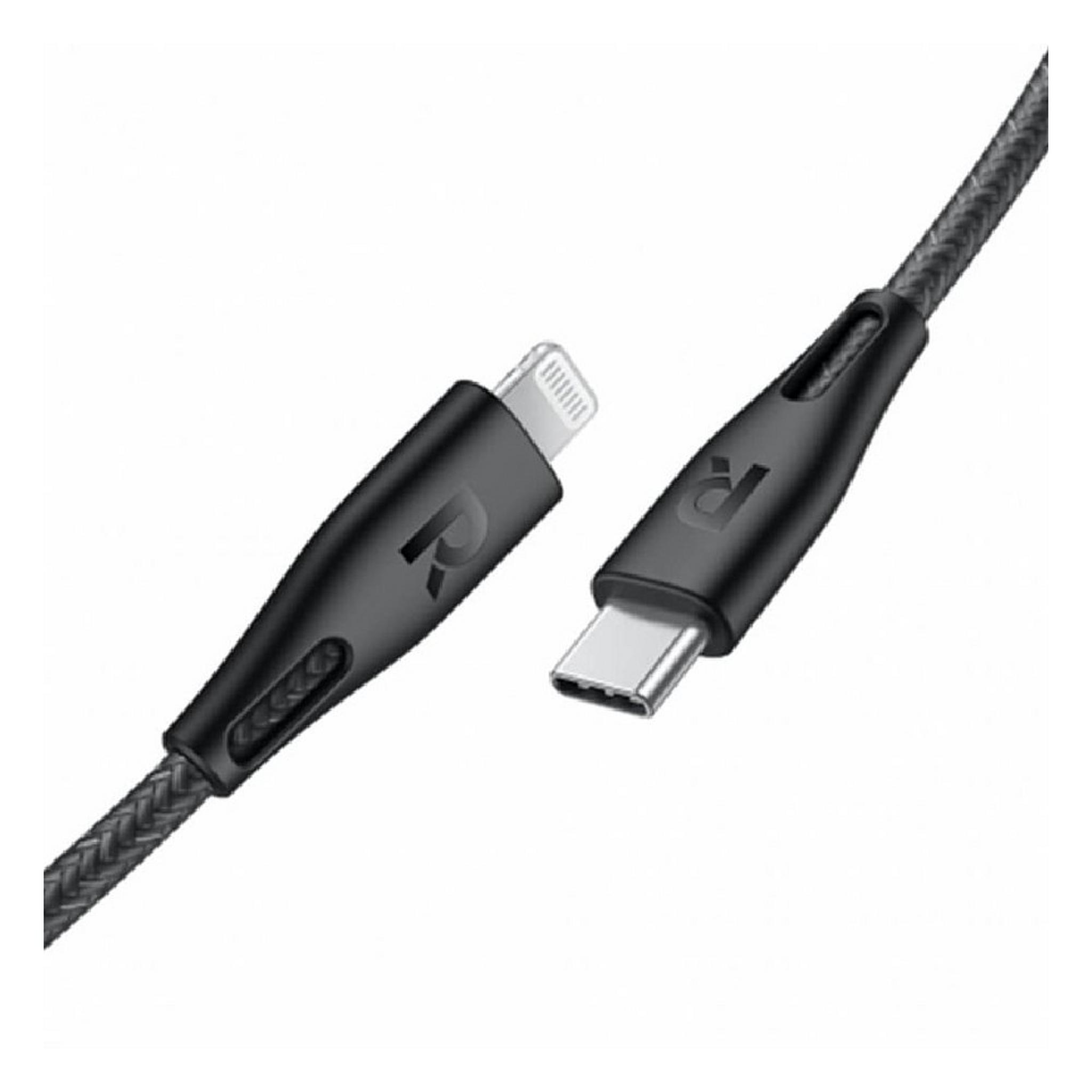 Ravpower Type-C To Lightning Data Sync Charging Cable (2 Meters) - Black
