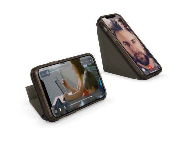 Pipetto Origami Folio Case for iPhone 12 Mini - Dark Blue