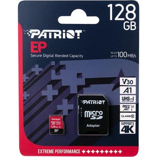 Patriot 128GB EP Series UHS-I microSDXC Memory Card with SD Adapter