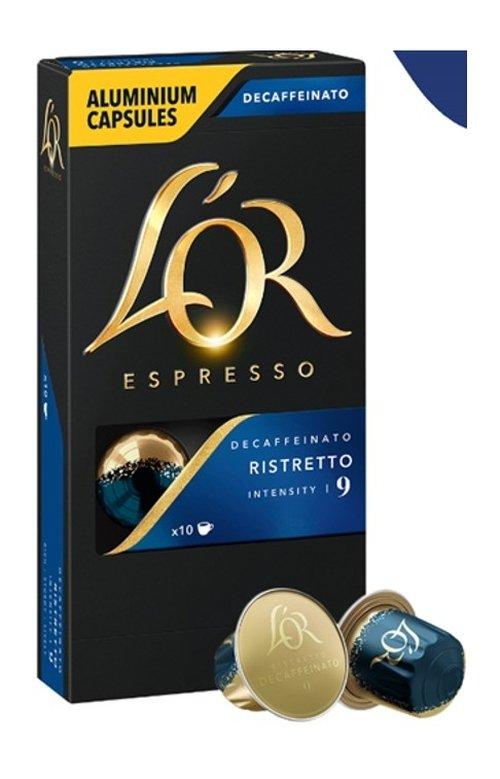 L'OR Espresso 9 Ristretto Decafinato Capsules - 10pcs x 52g