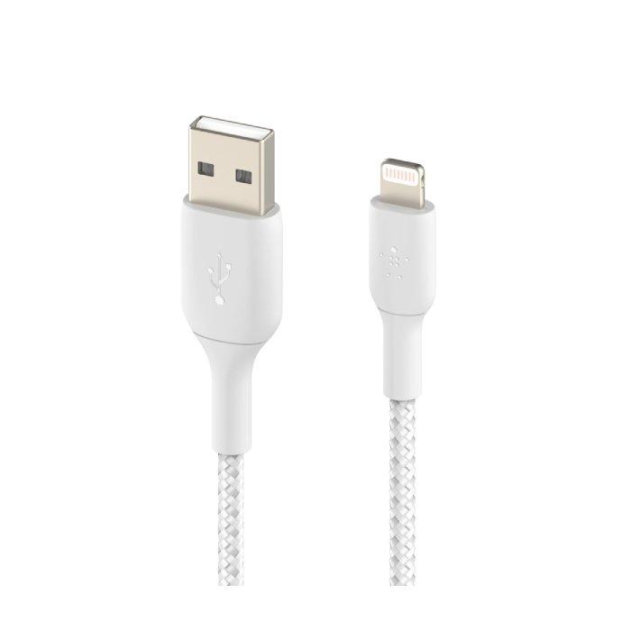 كابل مضفر لايتنينج إلى يو اي بي -ايه بطول 1 متر من بالكين - أبيض