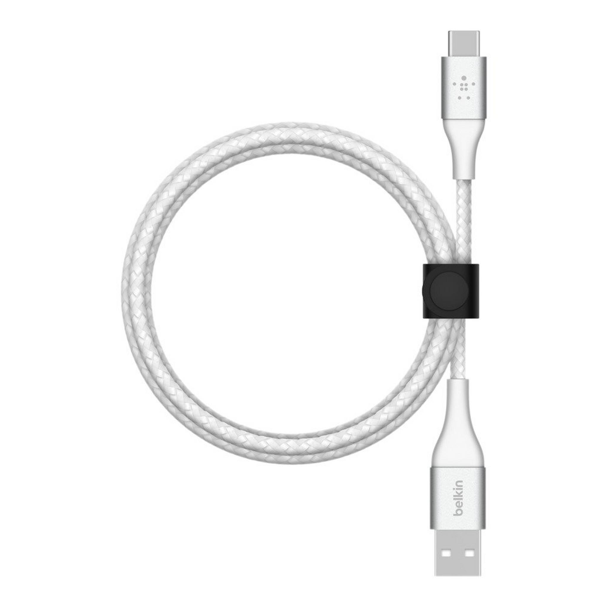 كابل USB C  الى  USB Aمضفر بطول 3 متر أبيض من بلكين