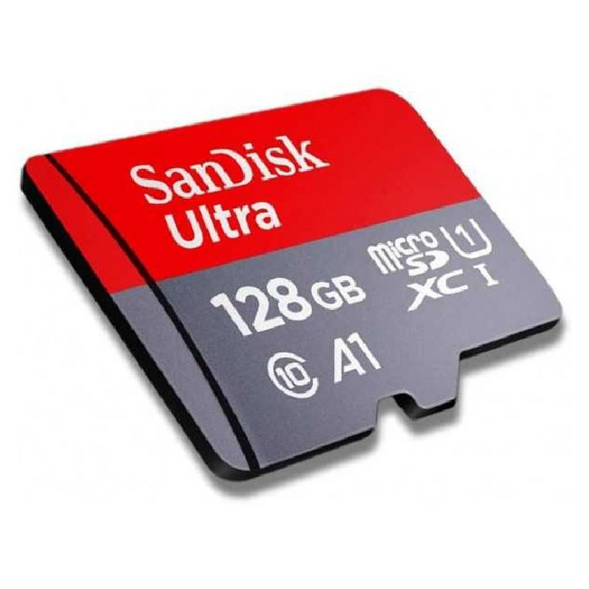 بطاقة ذاكرة الترا مايكرو اس دي اكس سي بسعة 128 جيجابايت، يو اتش اس-آي بسرعة 120 ميجابايت / بالثانية من سانديسك