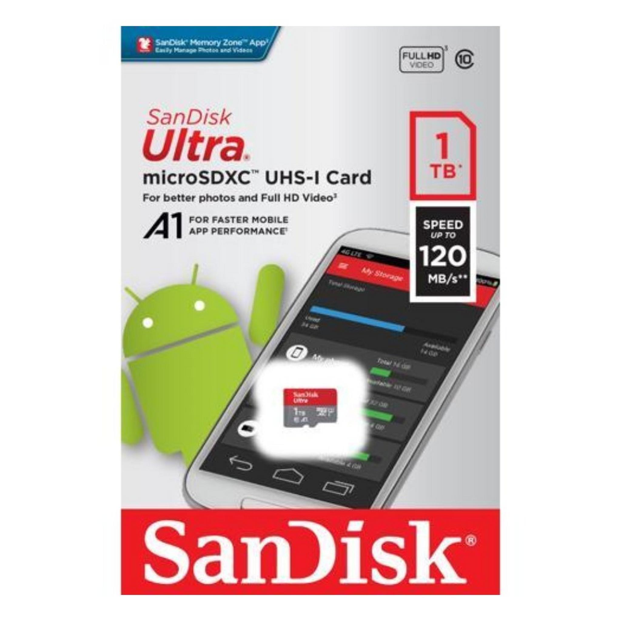 SanDisk Ultra MicroSDXC 1TB UHS-I 120MB/S Memory Card