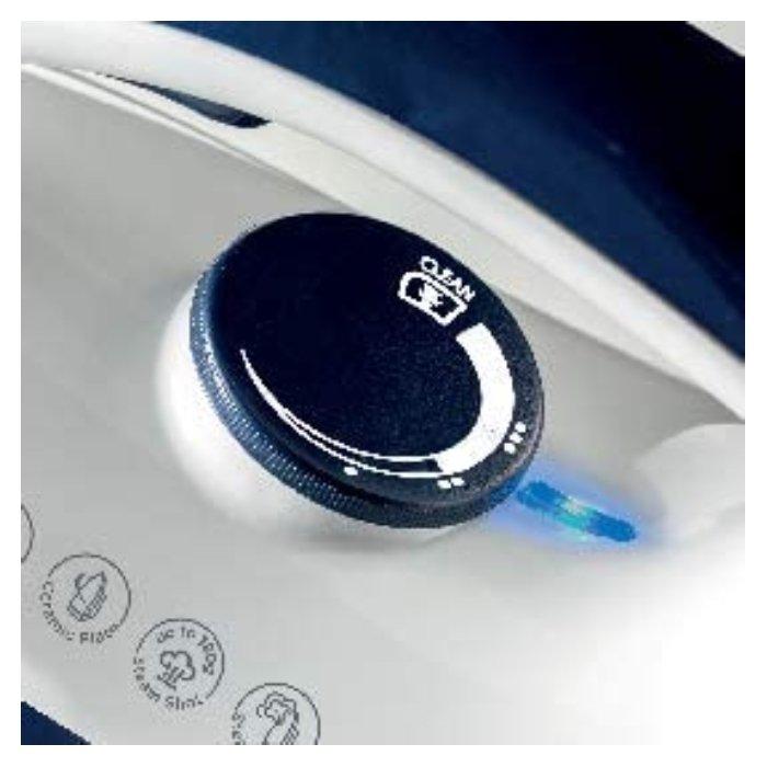 مكواة بخار سيراميك من كينوود، سعة 1800 مل، 2600 واط، SSP20.000WB - أبيض/أزرق