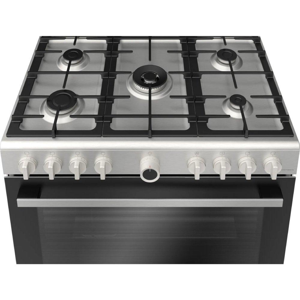 Bosch 5 Burners Gas Cooker, 90x60cm, HGV1D0V50M - Stainless Steel
