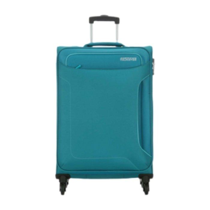 Buy American tourister holiday spinner soft luggage - 68cm medium size - teal in Kuwait