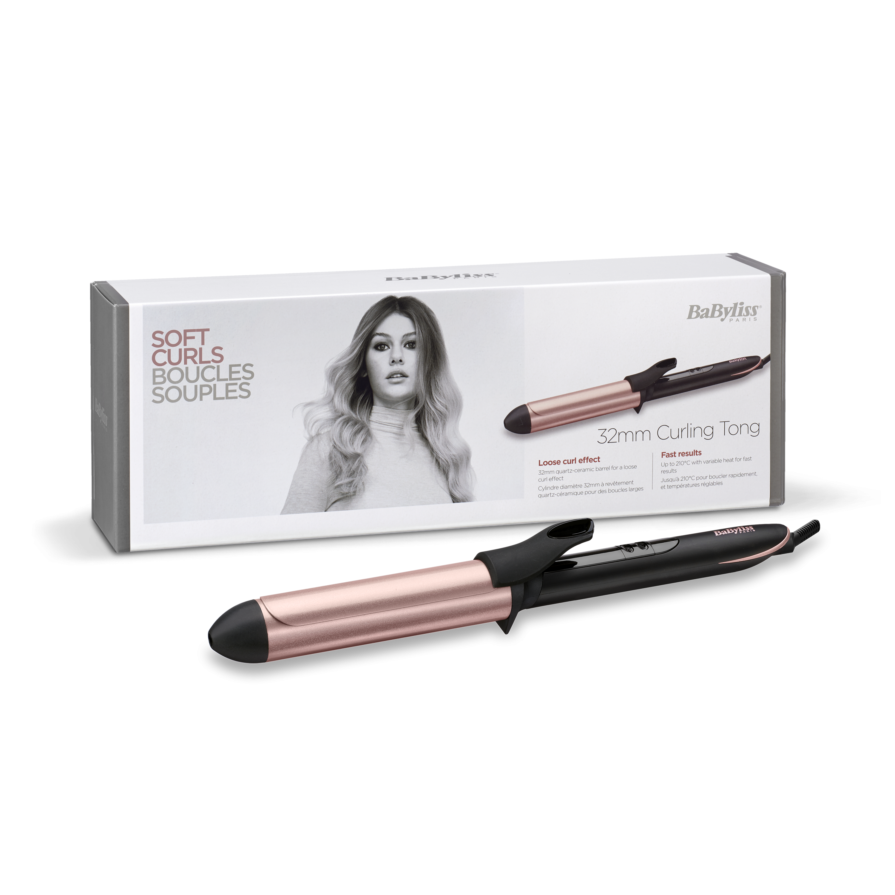 مجعد الشعر من بيبي ليس، مقاس 32 ملم، 6 إعدادات للحرارة، BABC452SDE - متعددة الالوان