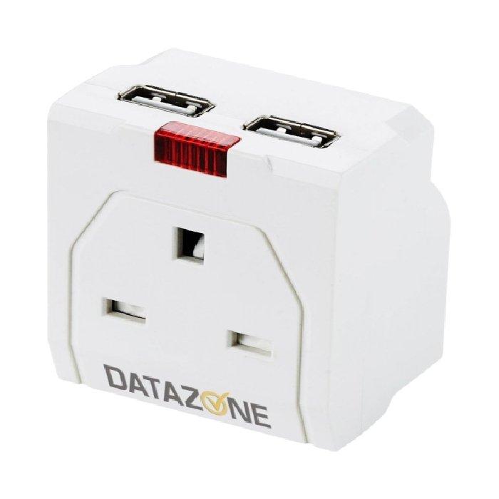 One socket adapter with two USB ports from Data Zone DZ-PS05