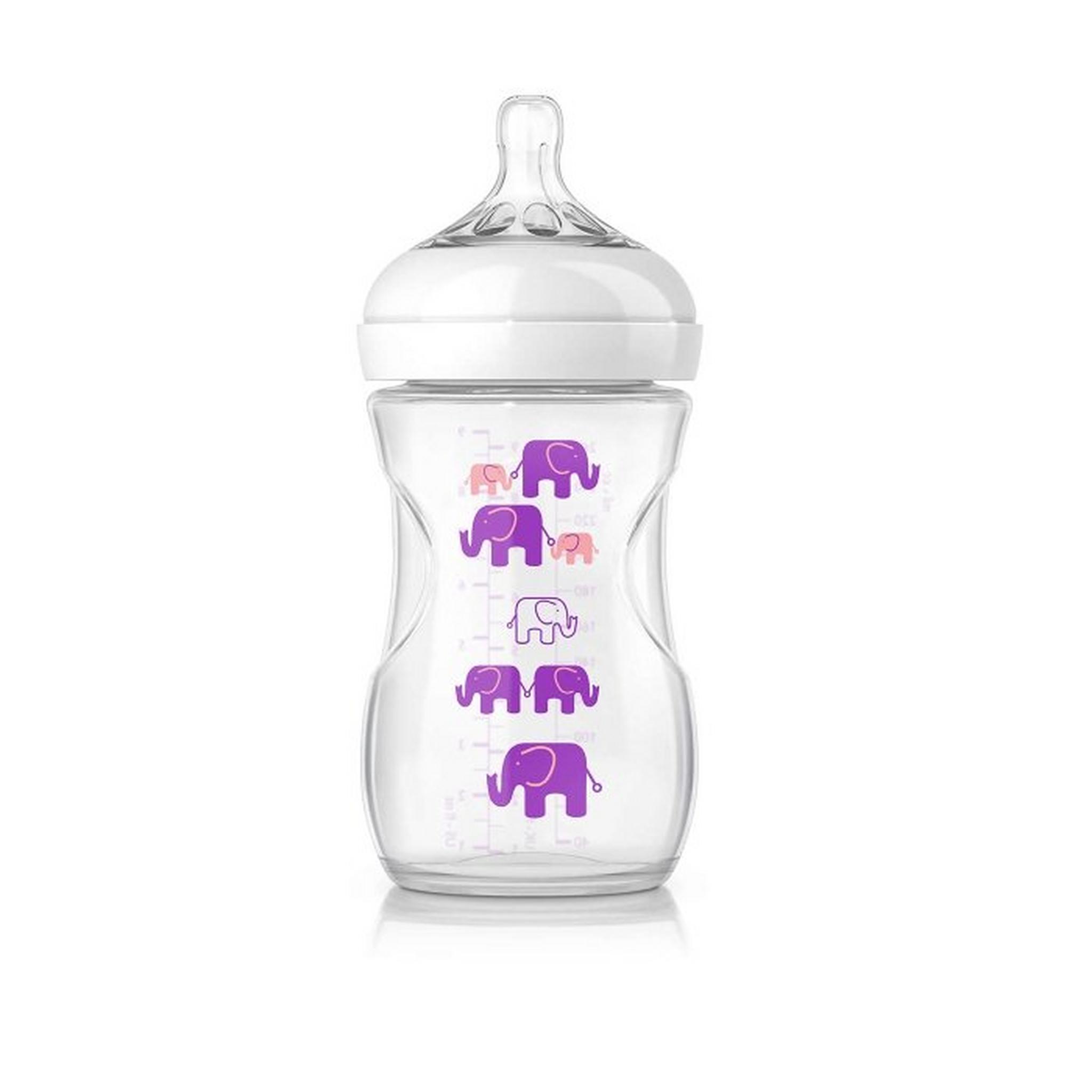 Philips Avent Natural Feeding Bottle + Soother - Purple Set