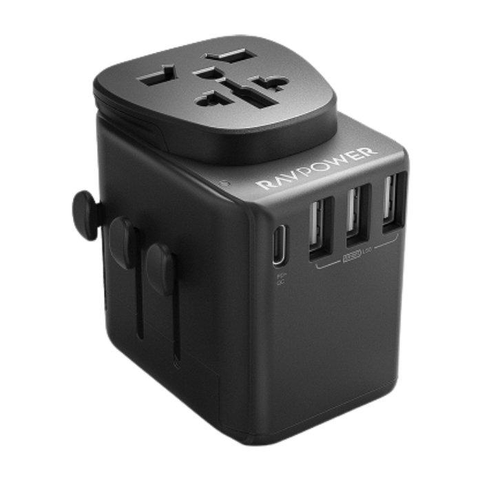 RAVPower 30W 4 ports Travel Charger (RP-PC099) - Black