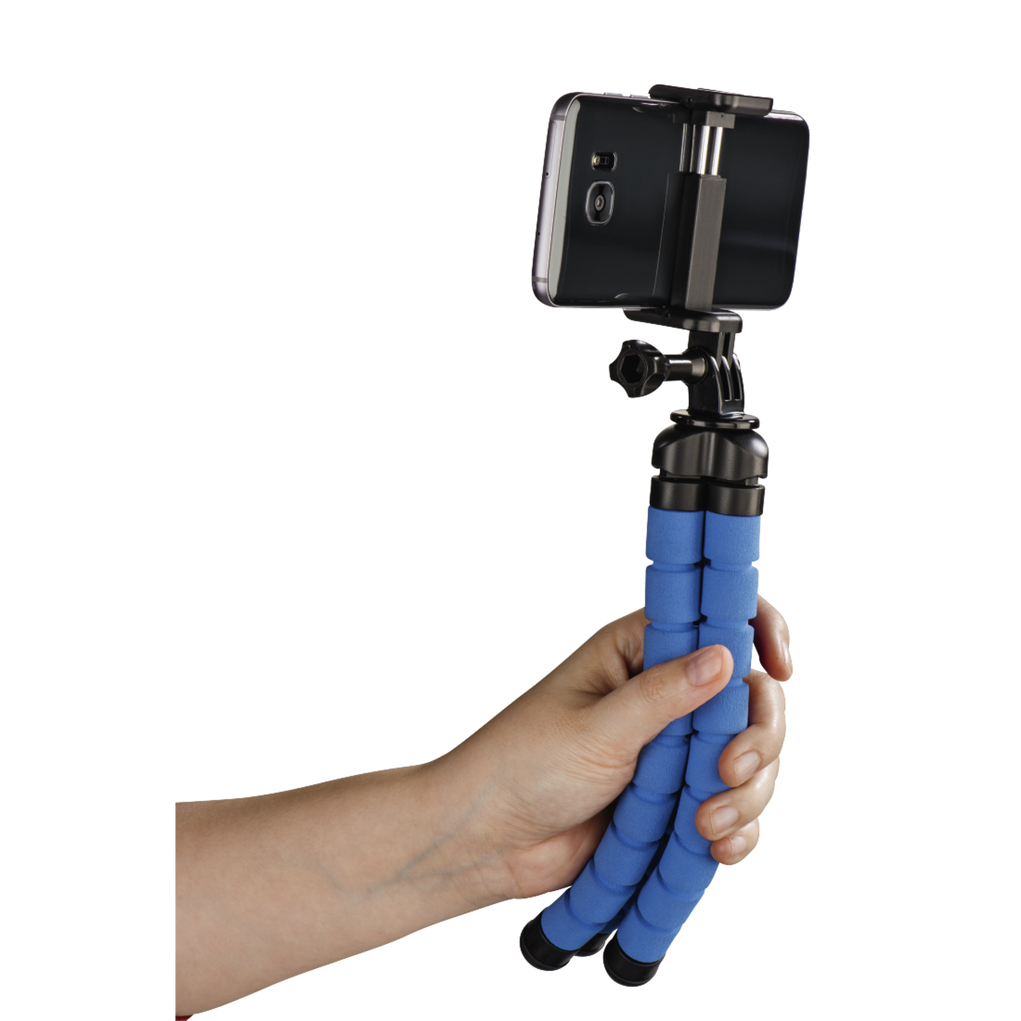 حامل ثلاثي مرن للهواتف الذكية و GoPro من هاما - أزرق