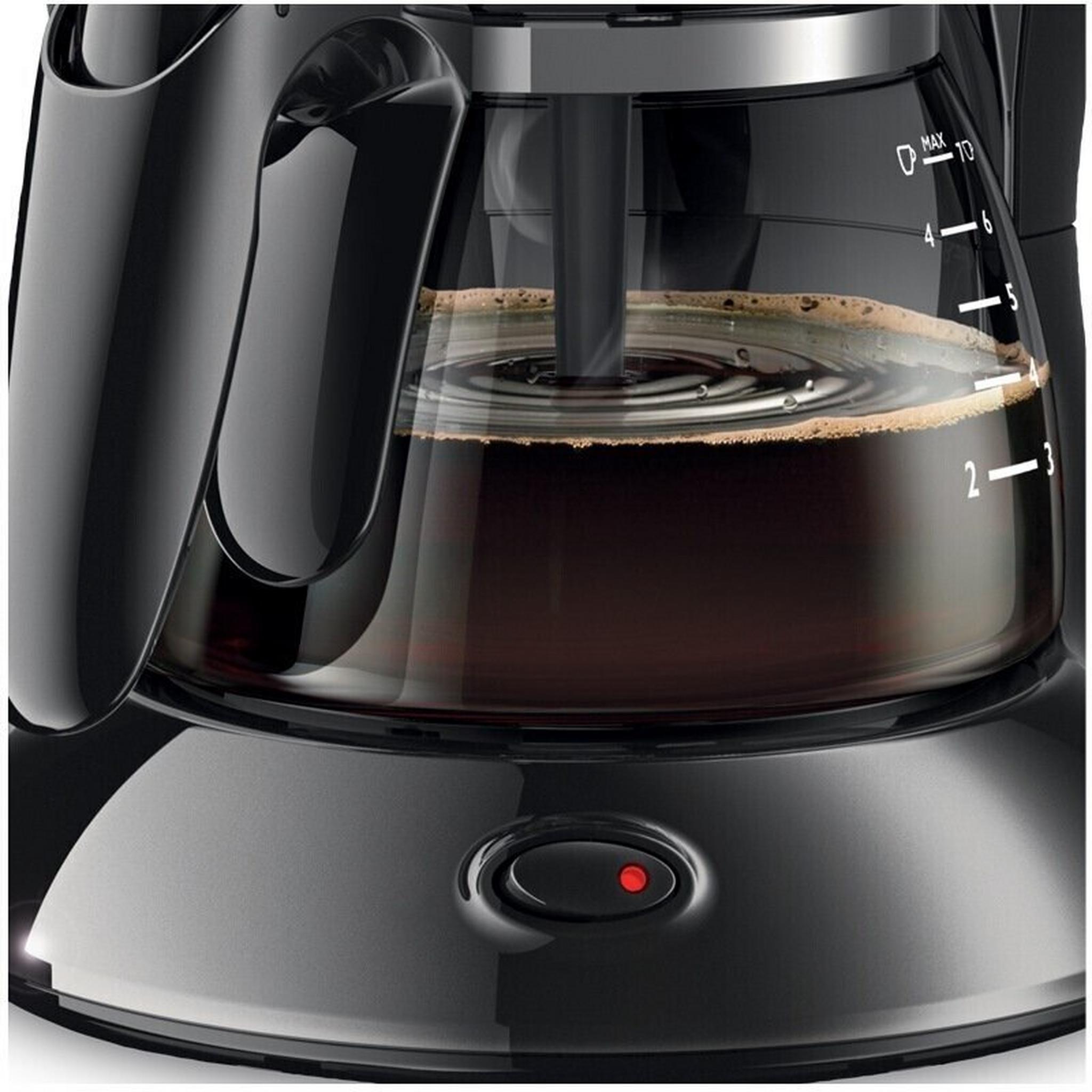 ماكينة تحضير القهوة من فيليبس، قدرة 750 وات، سعة 0.6 لتر، HD7432/20 – أسود