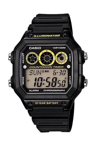 اشتري ساعة رقمية رياضية من الريزين للرجال 42 ملم من كاسيو - (ae-1300wh-1avdf) في الكويت