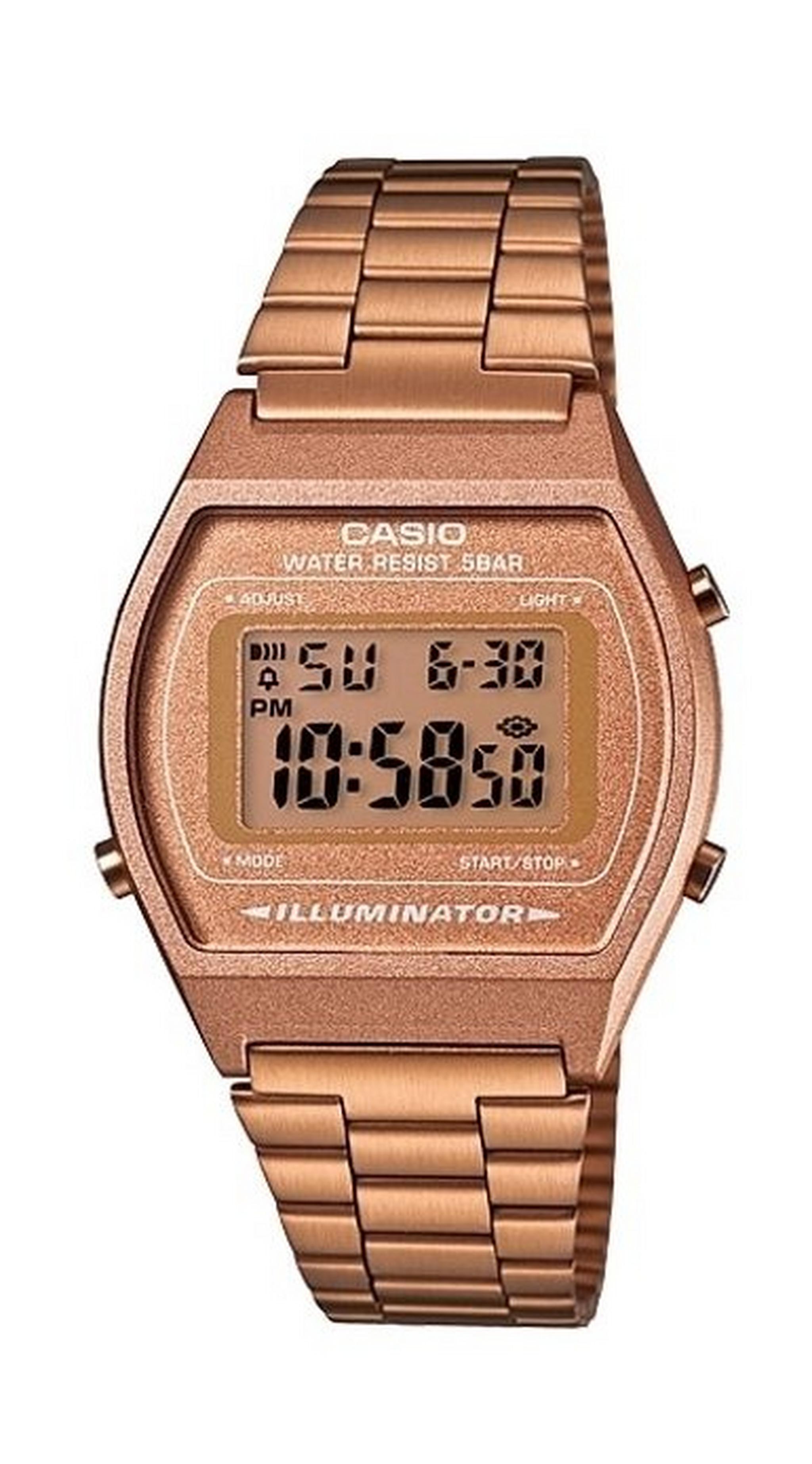 Casio Vintage Series Digital Gold 35mm Square Unisex Watch - (B640WC-5ADF)