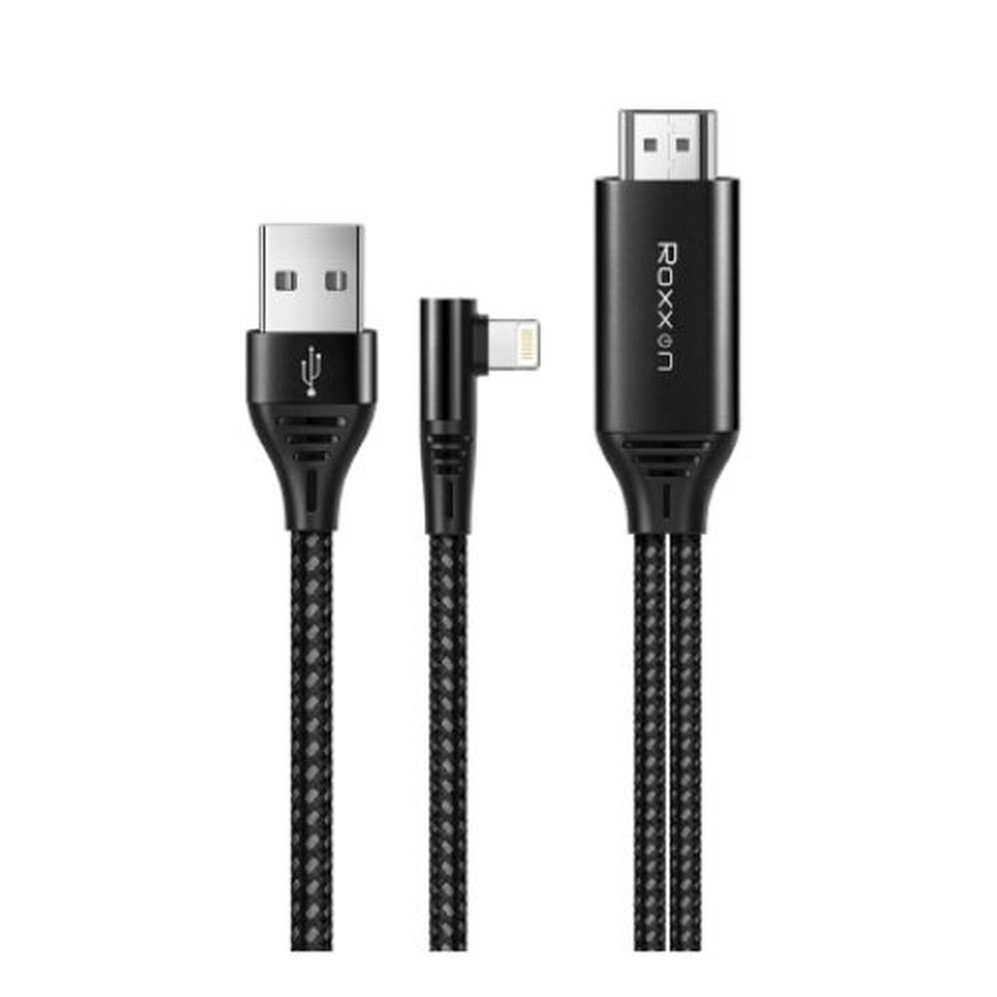 Roxxon Lightning To HDMI 2m Cable (RC-6400) - Black