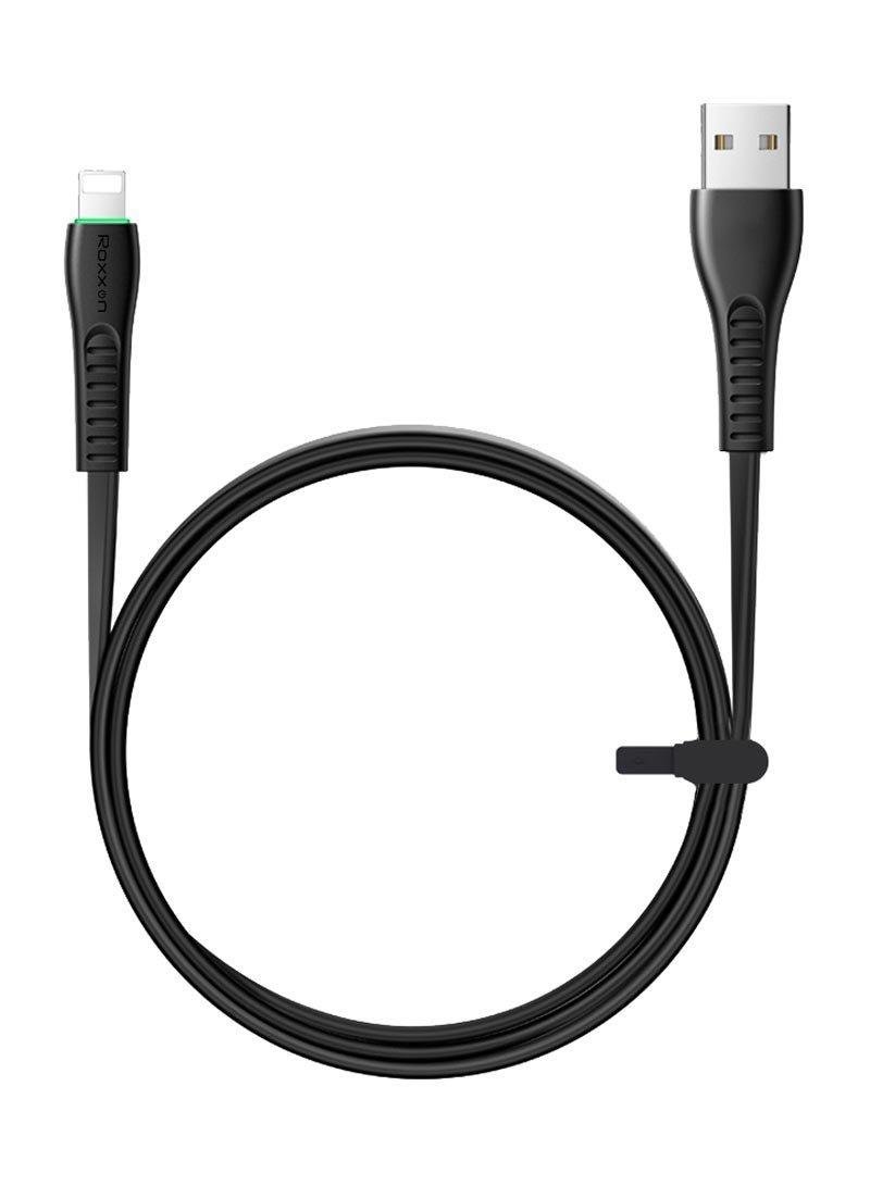 Roxxon RC6361 Lightning To USB Data Cable with LED Light 1.2m Black