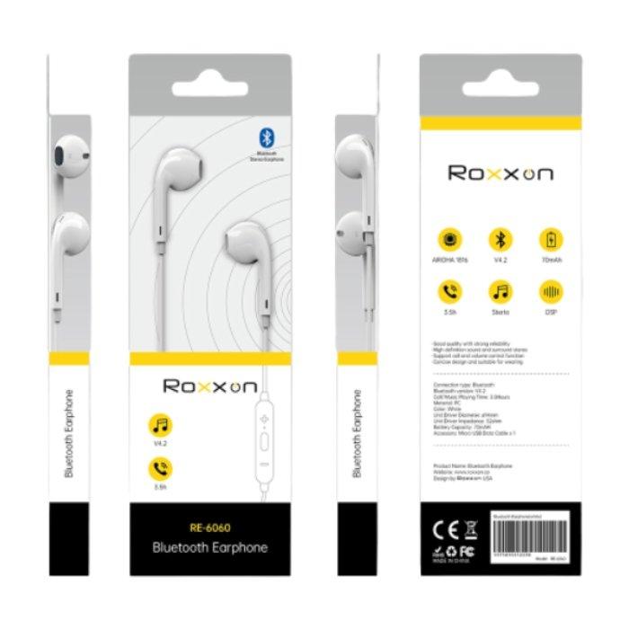 Roxxon Bluetooth Earphones - White (RE-6060)