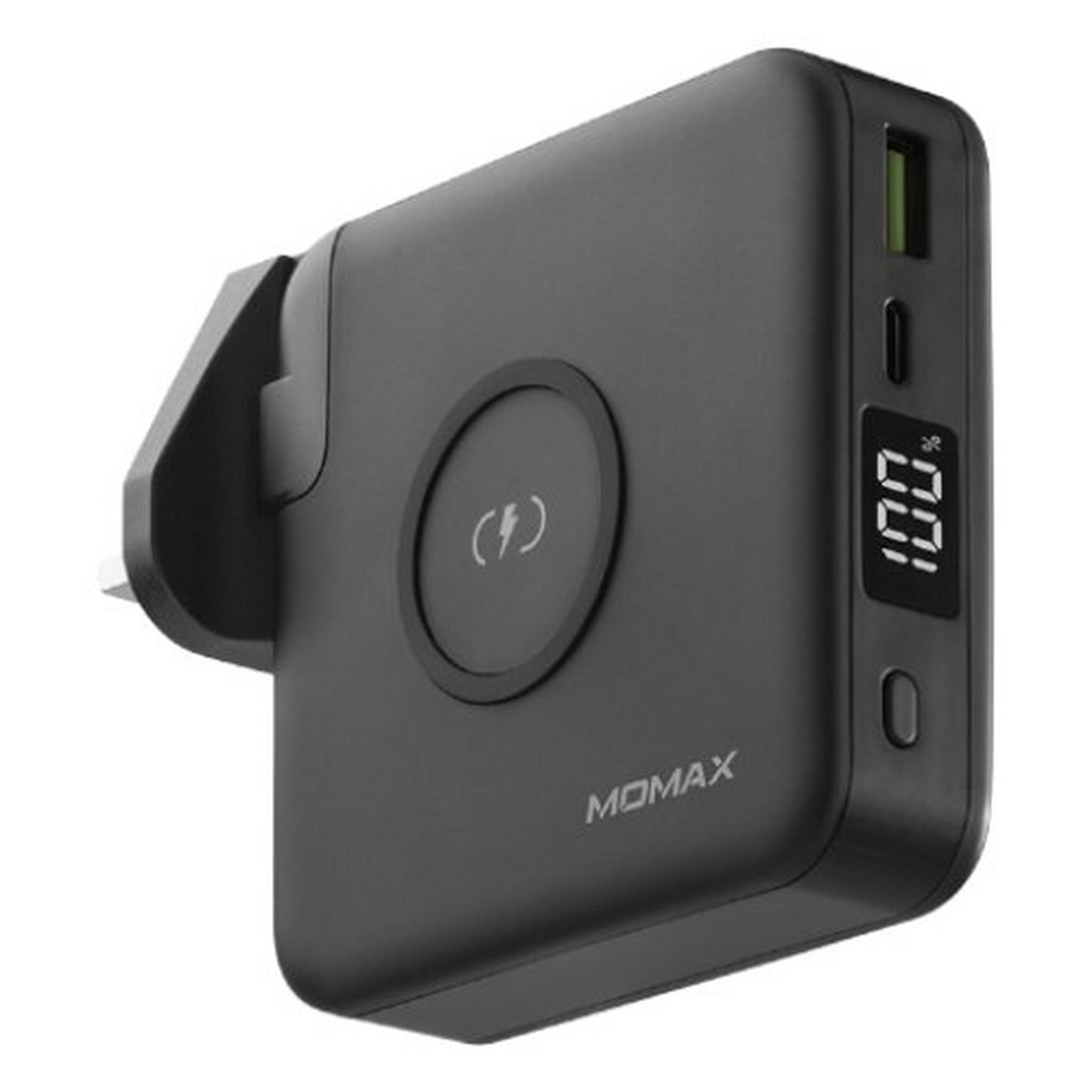 Momax 10000mAh 2 Ports Plug Portable PD Charger - Black