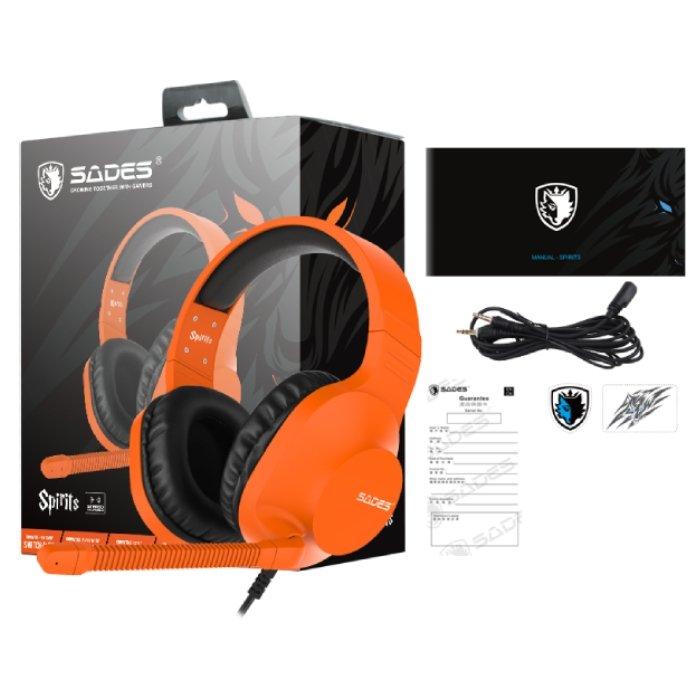 سماعة رأس للألعاب سايدس سبيريتس SA721 - برتقالي