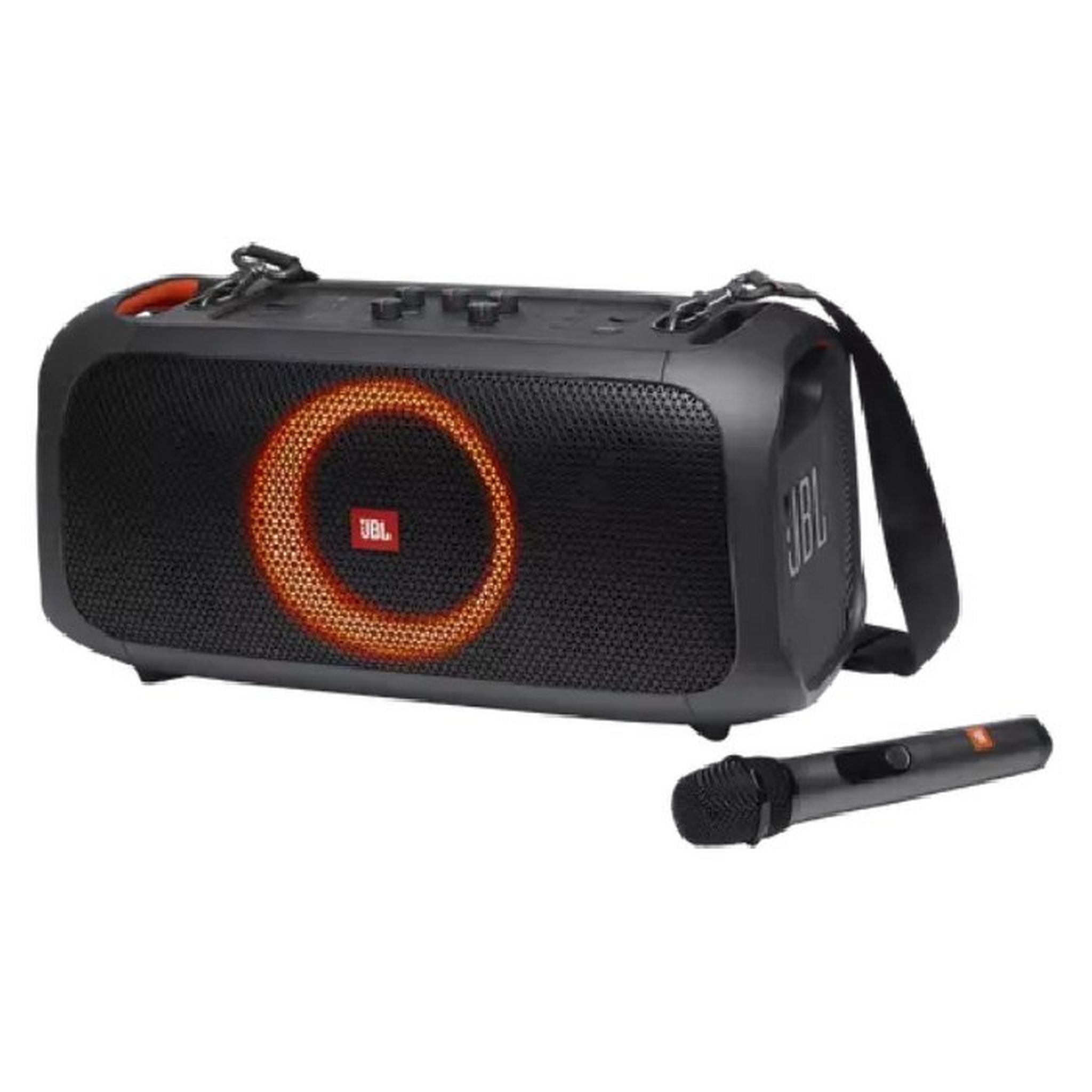 JBL PartyBox On-The-Go Portable Party Speaker with Wireless Mic
