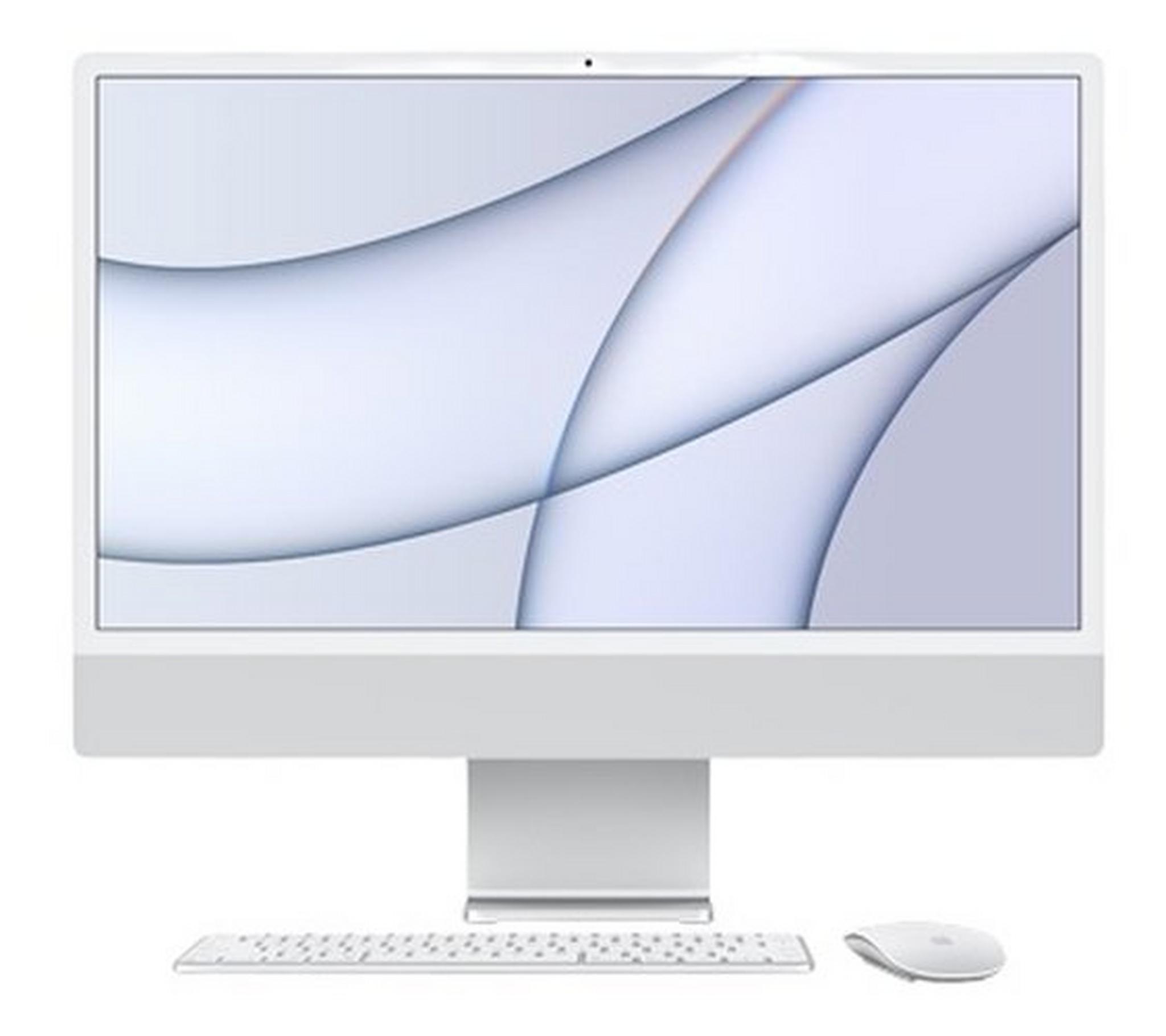 Apple iMac M1 Processor 8GB RAM 256 SSD 24-inch Touch ID 4.5K Retina Display All-In-One Desktop (2021) - Silver