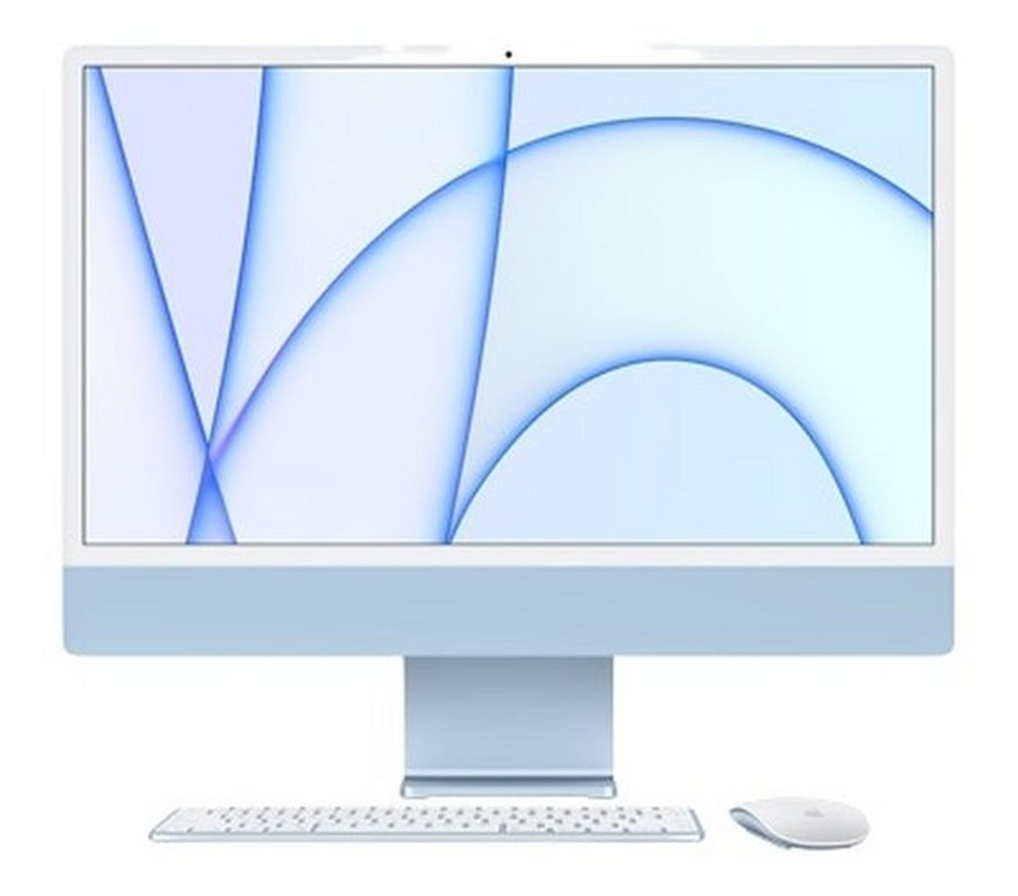 Apple iMac M1 Processor 8GB RAM 256 SSD 24-inch, 4.5K Retina Display All-In-One Desktop (2021) - Blue