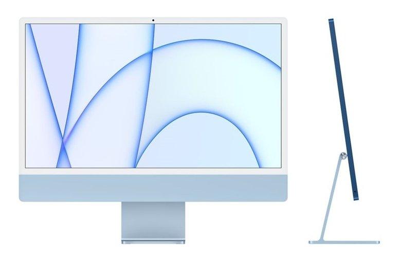 Pre-Order: Apple iMac M1 Processor 8GB RAM 512 SSD 24-inch Touch ID 4.5K Retina Display All-In-One Desktop (2021) - Blue