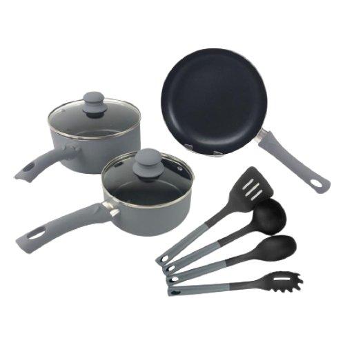 Buy Safat home duo cookware 9 pcs set - grey in Kuwait