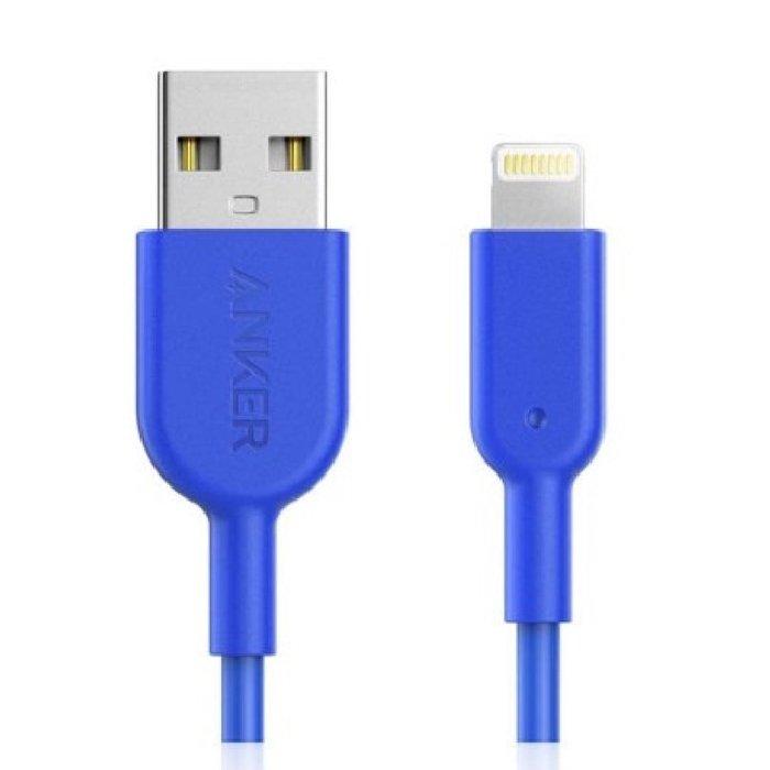 كيبل شحن باور لاين 2 بطول (0,9م/ 3 قدم) سي 89 من انكر،A8432H32 - ازرق