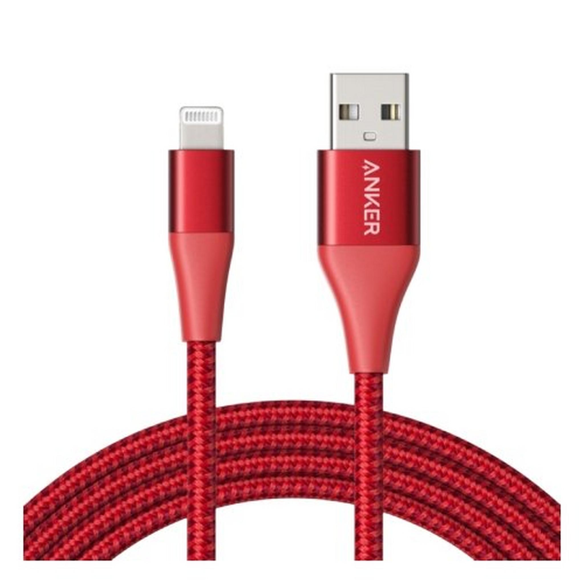 Anker PowerLine+ II Lightning Cable 3FT/0.9M (A8452H93) -  Red