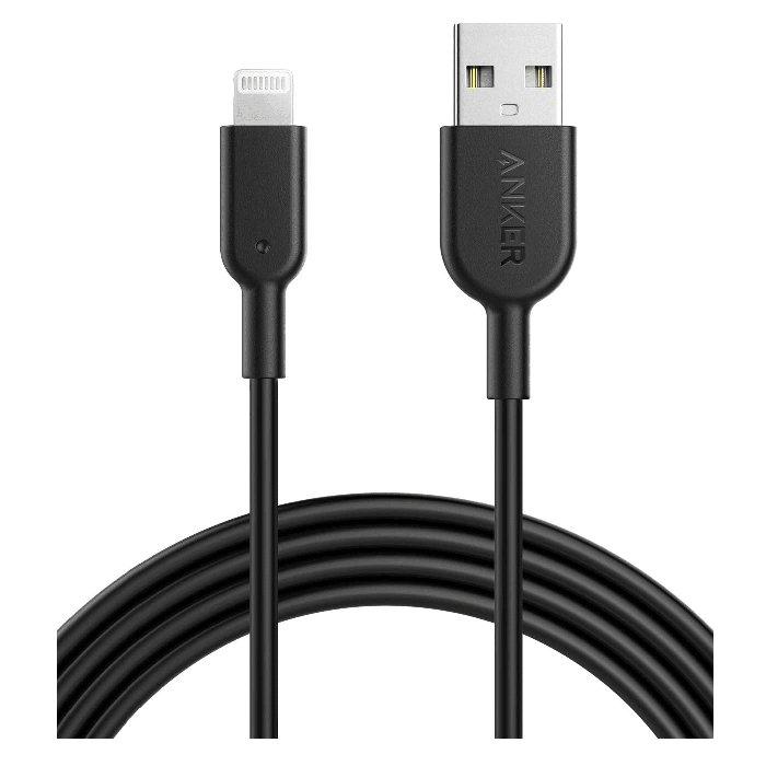 Buy Anker powerline ii lightning 6ft/1. 8m cable, a8433h12 - black in Saudi Arabia