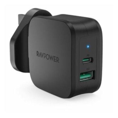 RAVPower PD20W + QC3.0 2-Port Wall Charger (RP-PC148)