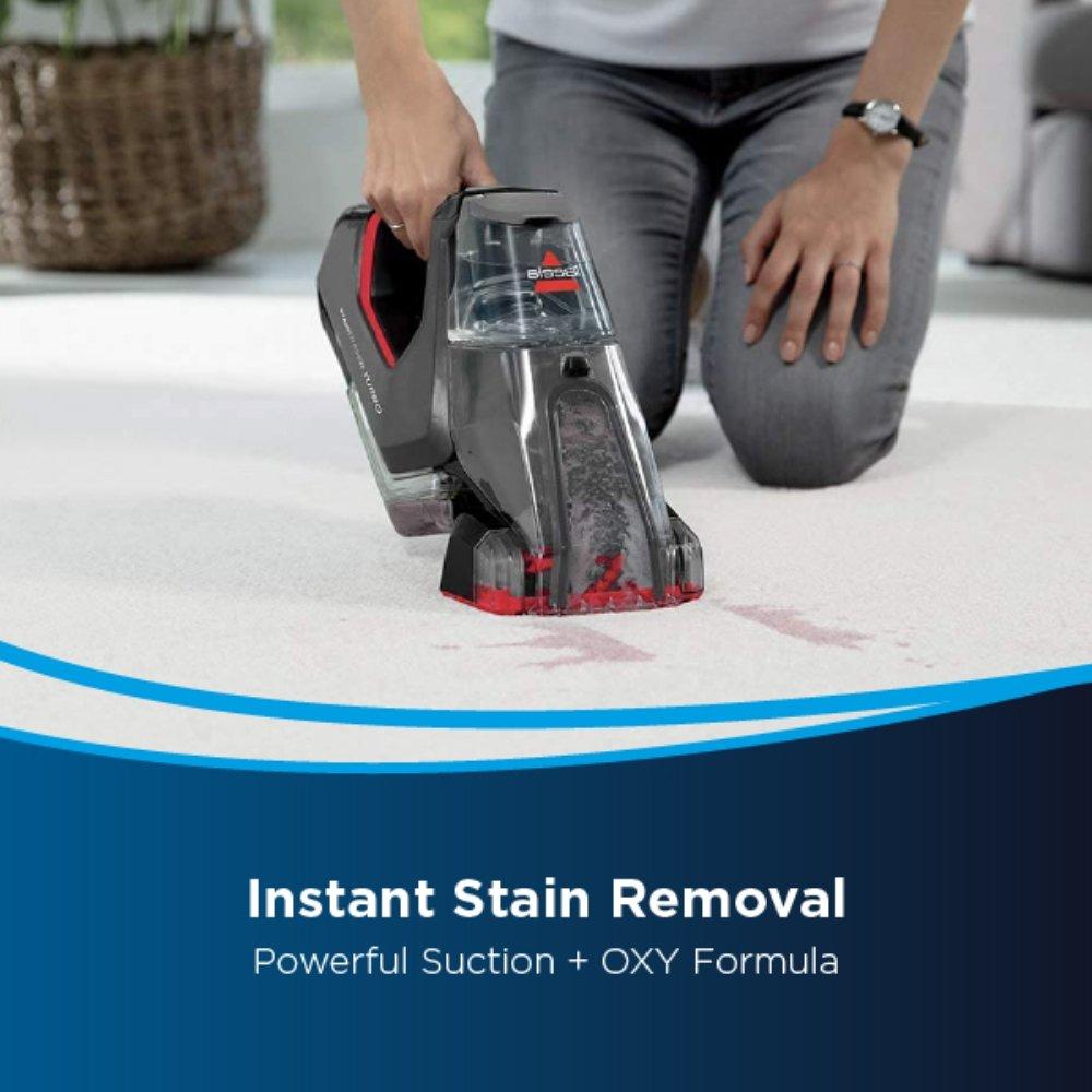 Bissell Turbo PowerBrush Handheld Cordless Stain Eraser, 450 W, 2982K , Gray/Red