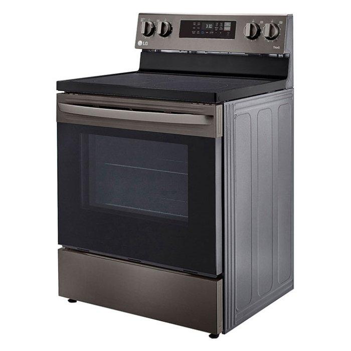 LG 76X70 CM Wi Fi Electric Cooker (LREL6323D) - Black Steel
