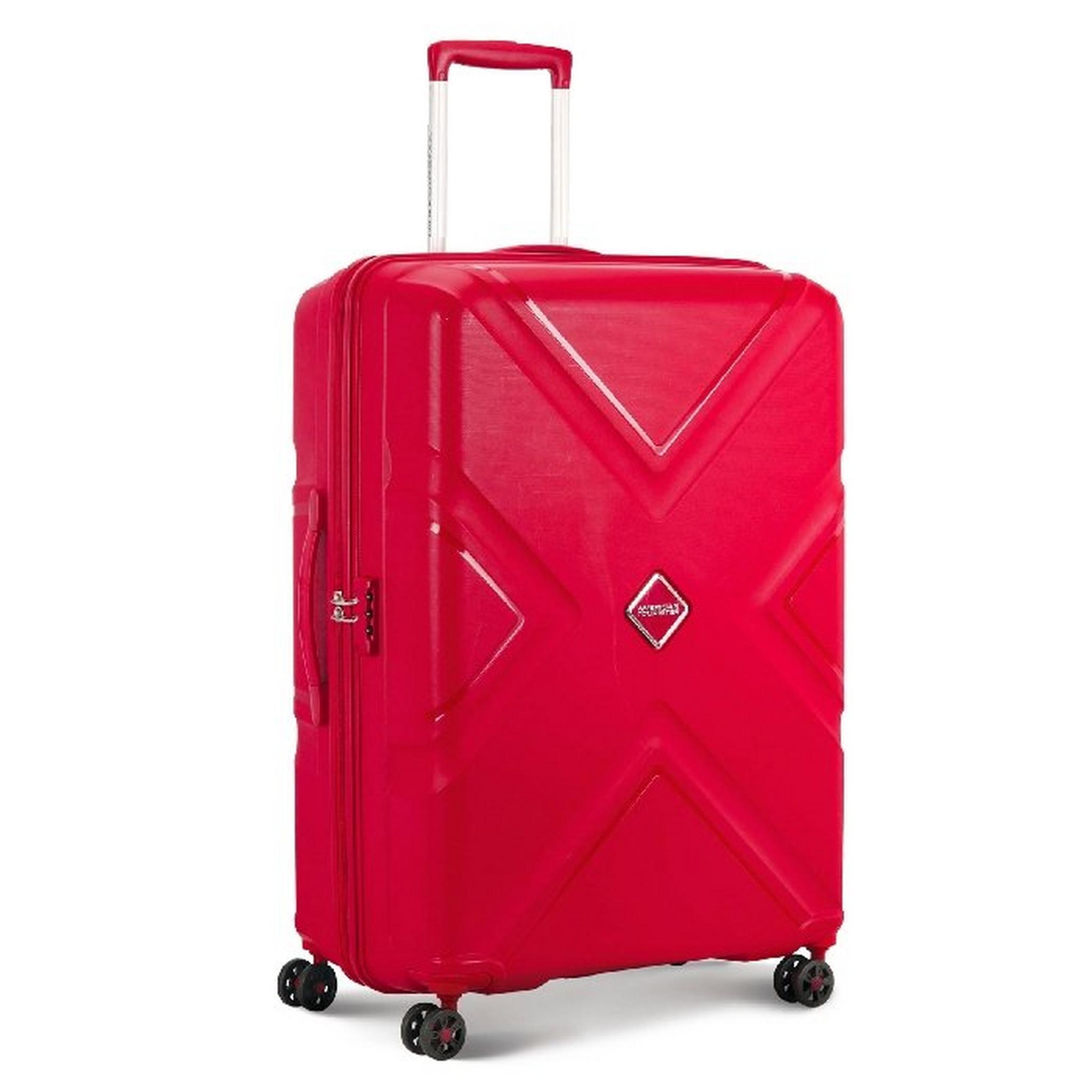 حقيبة السفر كروس الصلبة حجم 68 سم من امريكان توريستر - احمر