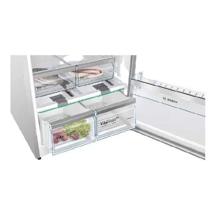 ثلاجة بوش بفريزر علوي 24 قدم (KDN86AI30M) – فضي