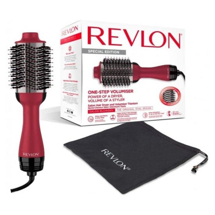 Revlon Hair Dryer and Volumizer, 1100 Watt, 3 Heat Settings, RVDR5279ARB - Red