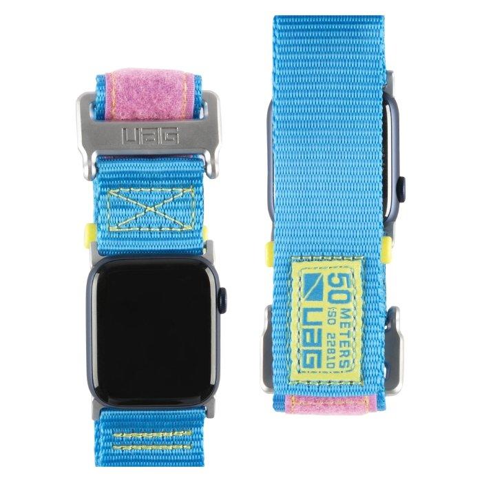 Uag apple watch 44 42mm active strap blue pink price in Kuwait