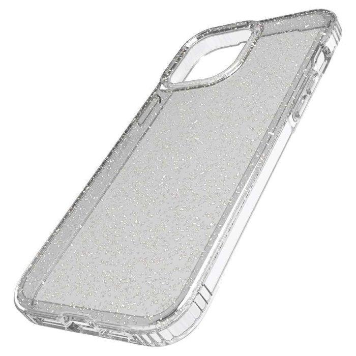 Tech21 EvoSparkle Custodia IPhone 16 Pro Max - MagSafe, Antiurto 3,6m, Biodegradabile, Effetto Olografico, Zen Clear