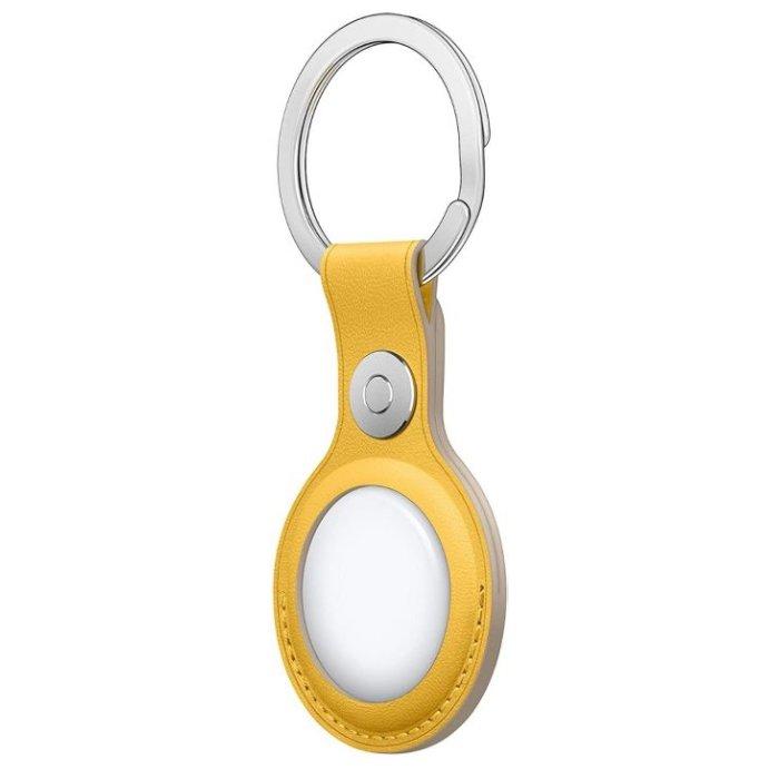 Apple AirTag Leather Key Ring - Meyer Lemon