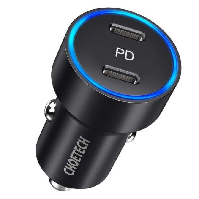 Choetech Dual USBC Car Charger 36W Xcite KSA