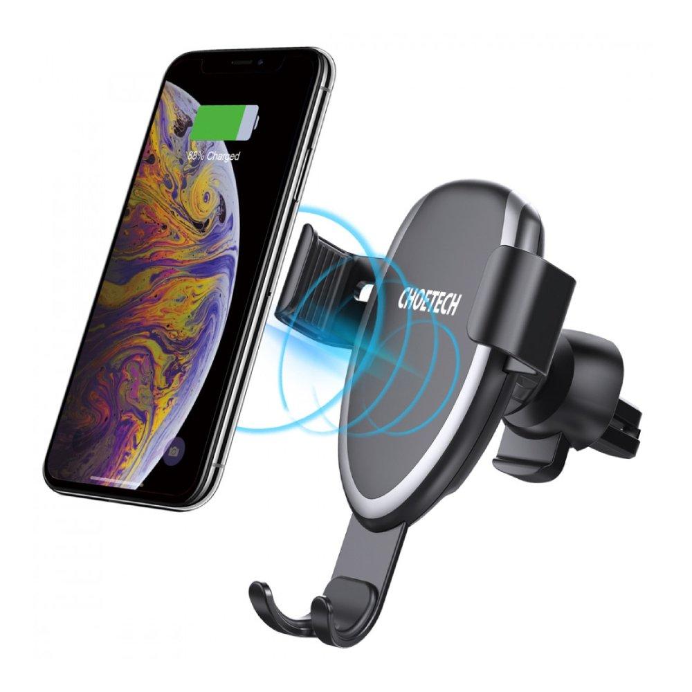 Choetech 10W Wireless Electric Charger & Phone Holder - Black