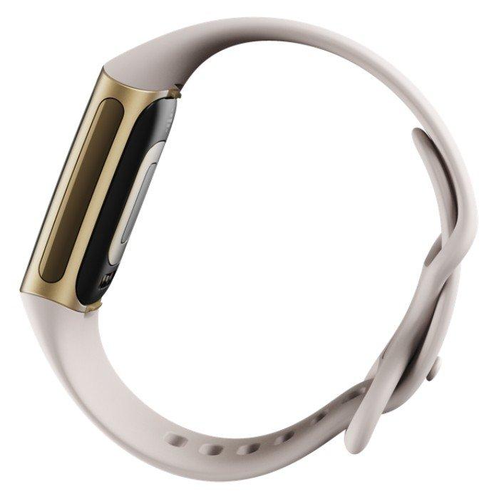 Fitbit Charge 5 Fitness Tracker - White / Soft Gold Stainless Steel