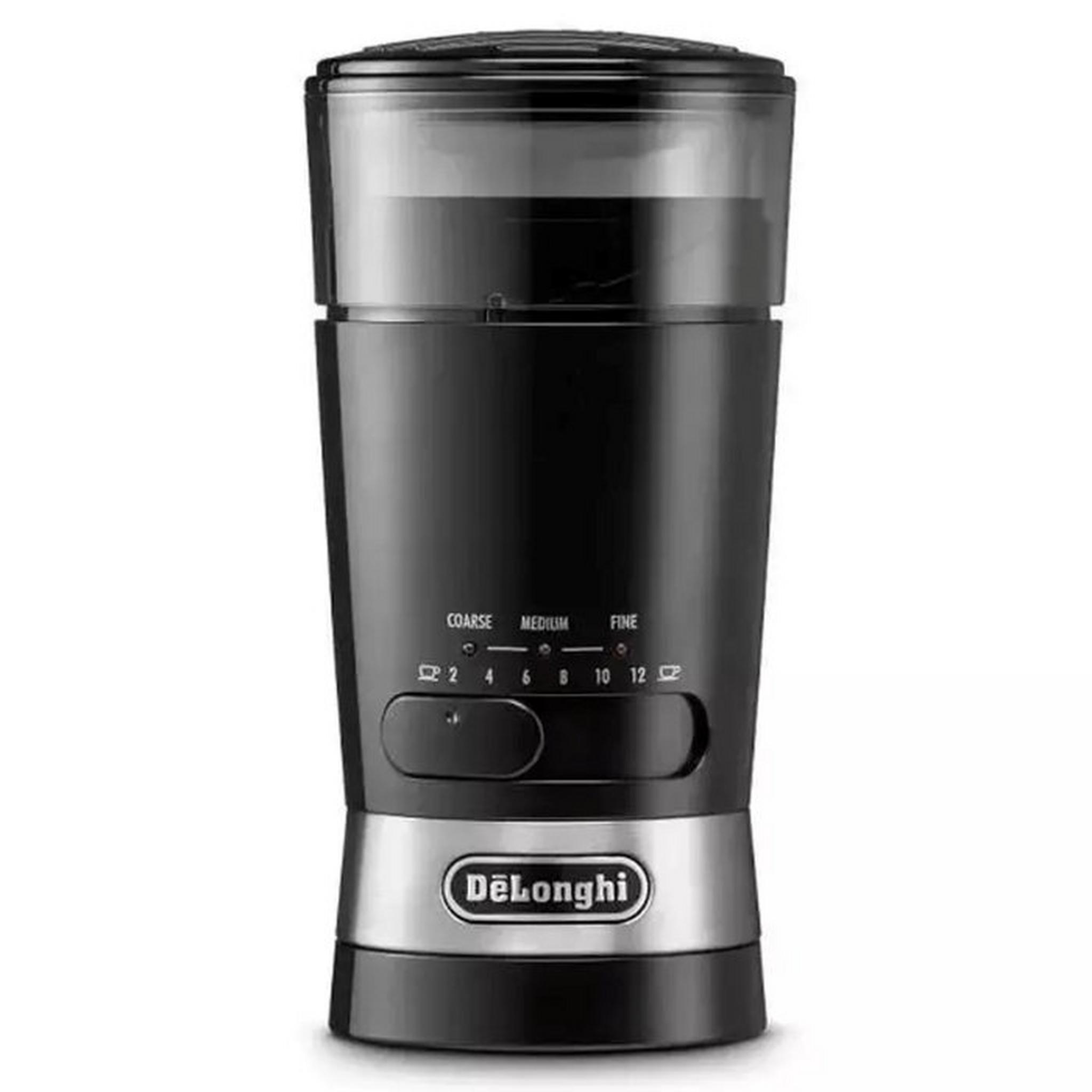 Delonghi Push Coffee Grinder, 170W, DLKG210-BK - Black