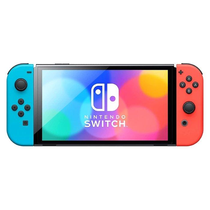 Nintendo Switch OLED Console - Neon Blue and Red