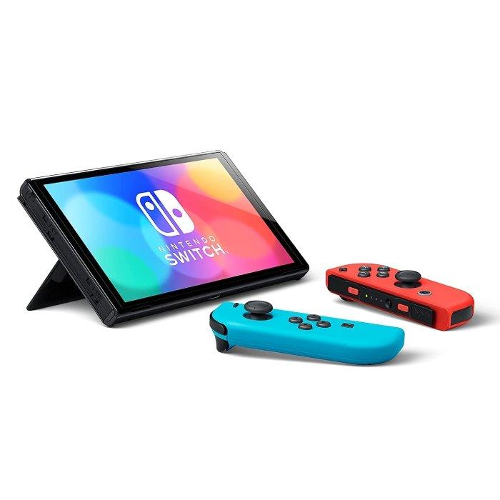Nintendo Switch OLED Console - Neon Blue and Red